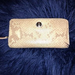 Coach Snake Skin Zipper Wallet